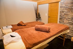 massage room in whitepod hotel switzerland, Planify, Group Travel Itinerary Solution